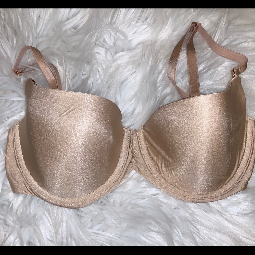 Shiny tan bra